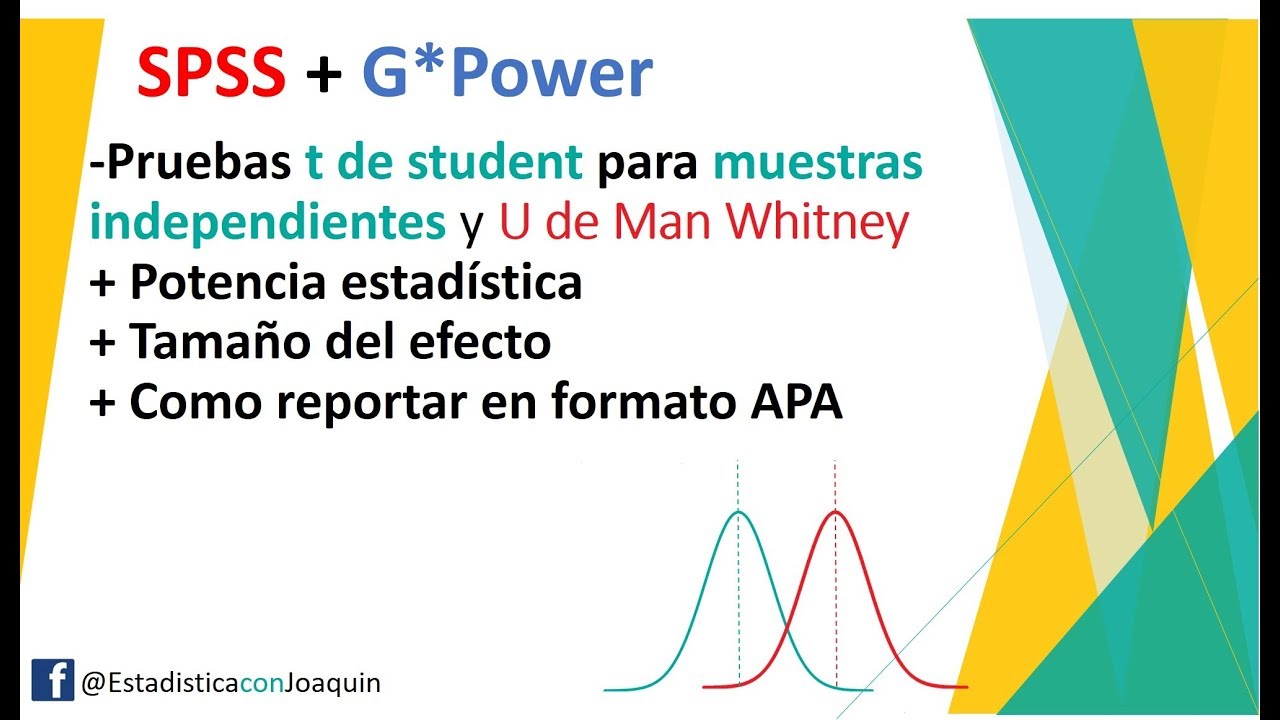 t de student, U de Man Whitney, tamaño del efecto, potencia estadística, formato APA