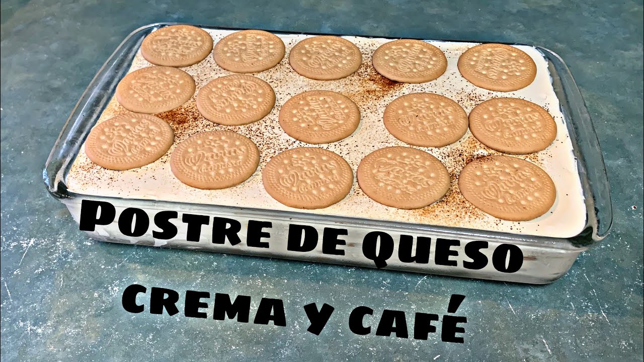 Postre de queso crema y café queda delicioso/Carlota de café