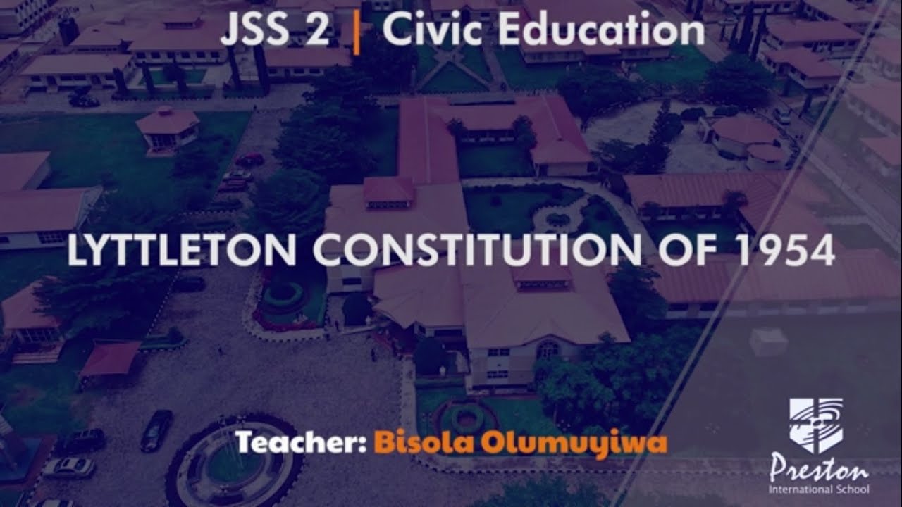 Lyttleton Constitution of 1954 - JSS2 Civic