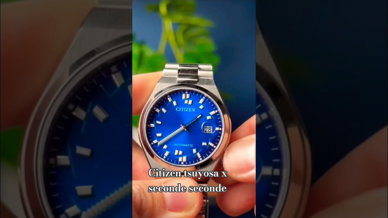 citizen tsuyosa x seconde seconde blue dial