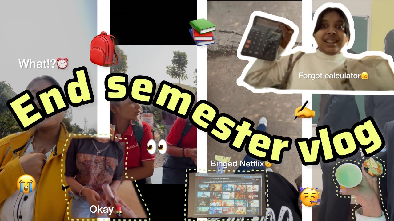End Semester Vlog📚👭🏻⚡️|| Part-2🎀||Reached last minute😭+Binged Netflix🎥||Mimansha Agrawal|| 