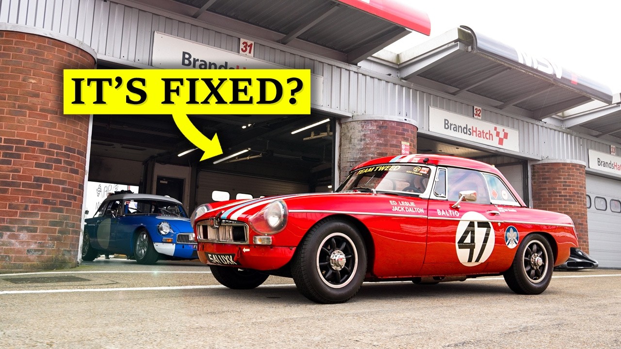 Back From Failure… Our Ex-Works MGB Returns to the Track at Brands Hatch!