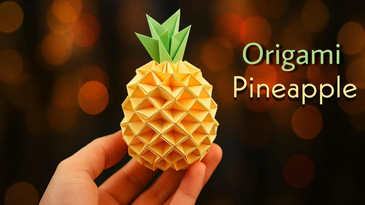 How to make an origami pineapple / origami fruit