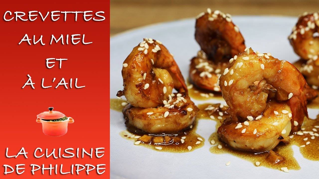 Crevettes au miel et à l'ail