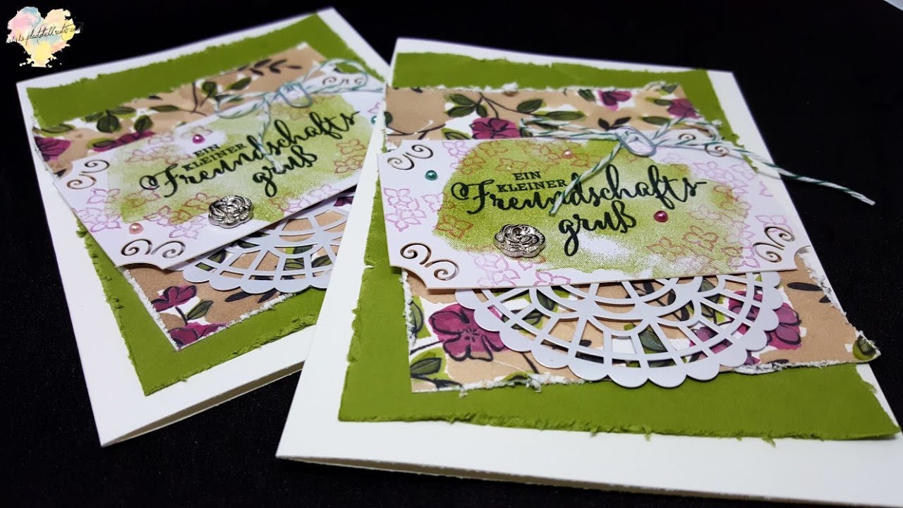 Gru&szlig;karte mit Stampin' Up! Geteilte Leidenschaft