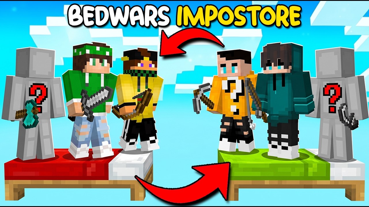 BEDWARS 2vs2 - con 2 IMPOSTORI - @Marcy @Nico. @ilBella @Baddi
