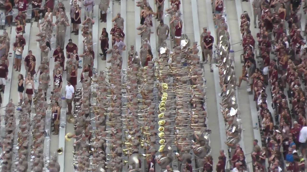 Star Spangle Banner and F-22 Raptor Flyover, Texas A&M vs UCLA, Sept 3, 2016