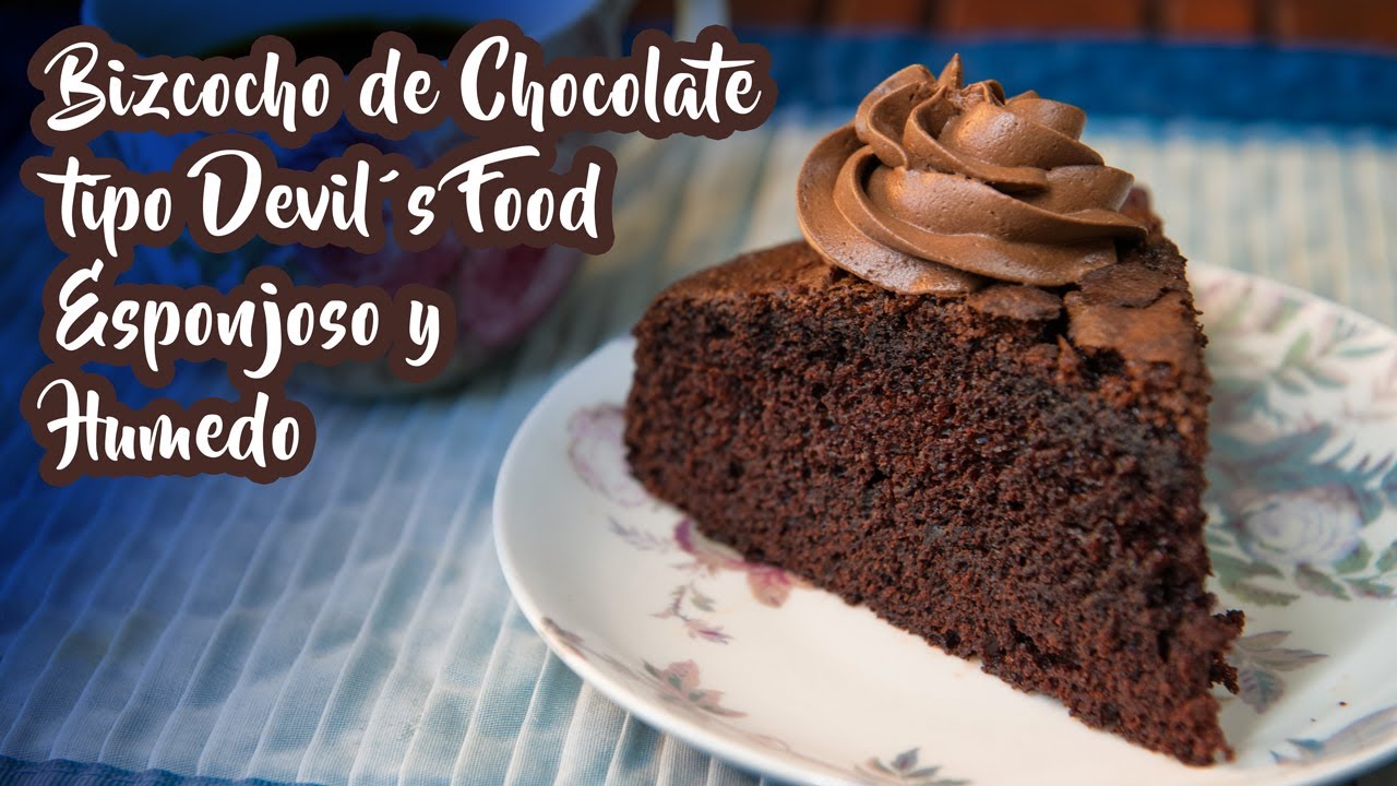 Bizcocho de Chocolate tipo Devil´s Food Esponjoso y Humedo