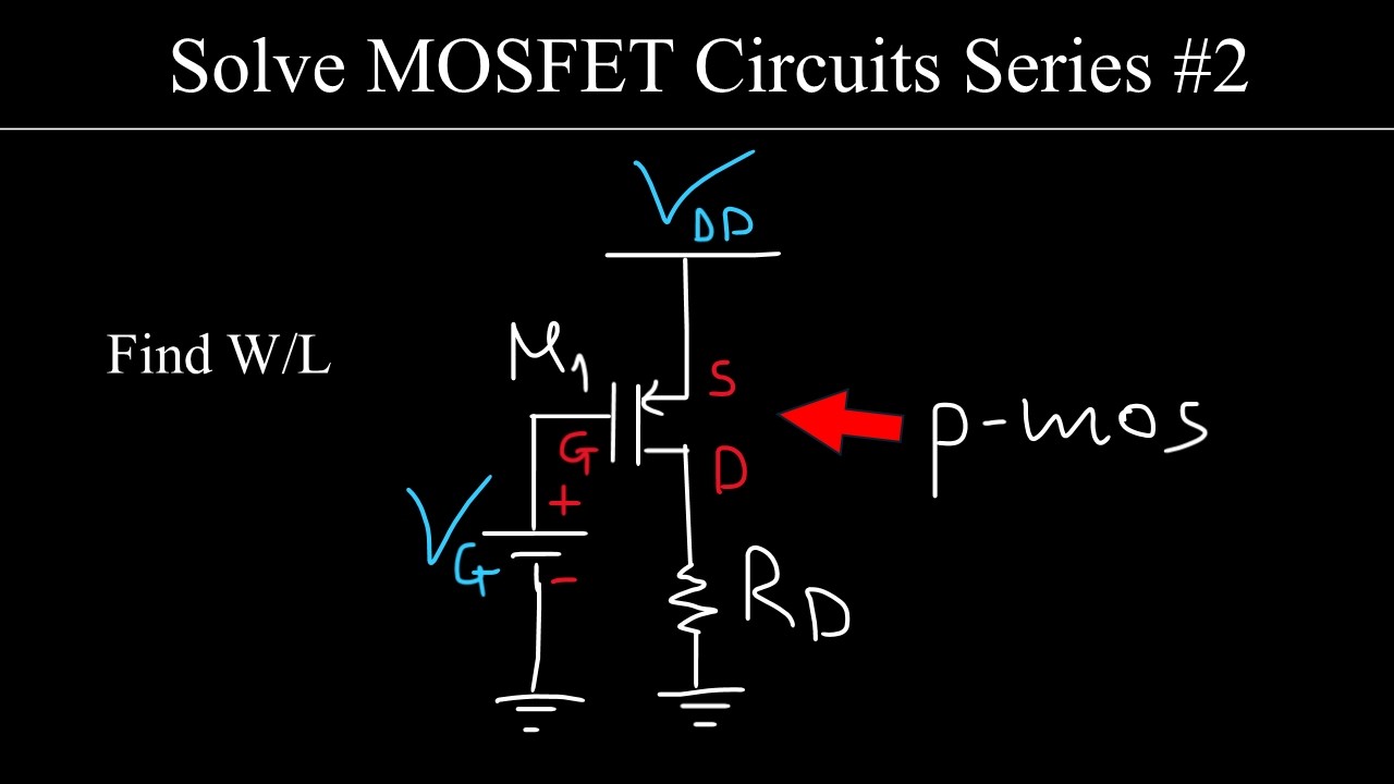 How to Solve p-mos MOSFET circuits (with and without channel length modulation)