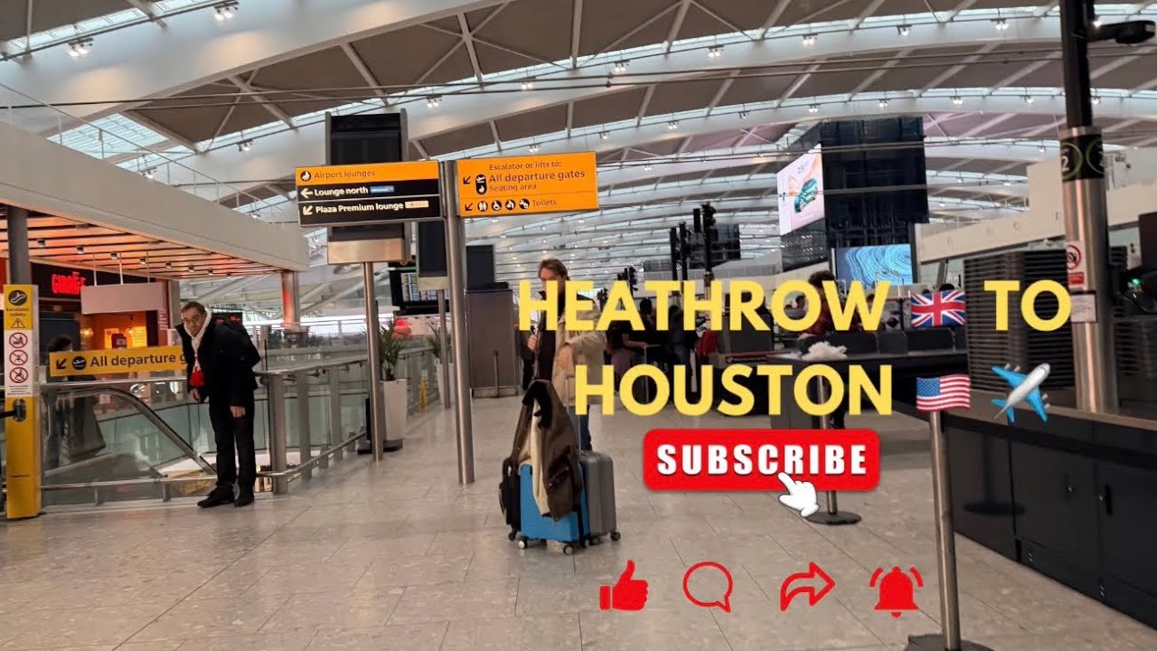 Inside Heathrow Terminal 5 | Flying from London to Houston ✈️
