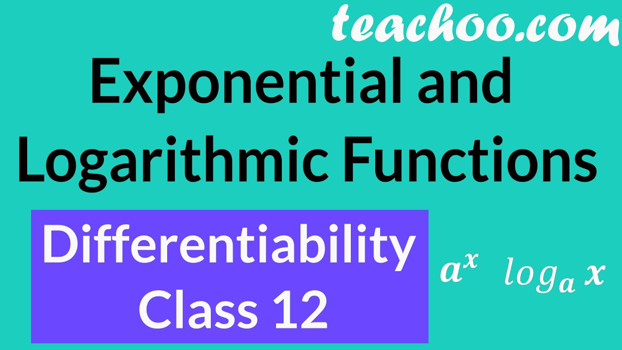 Exponential and Logarithmic functions - Differentiation and Meaning - #8 - Class 12 Maths Chapter 5