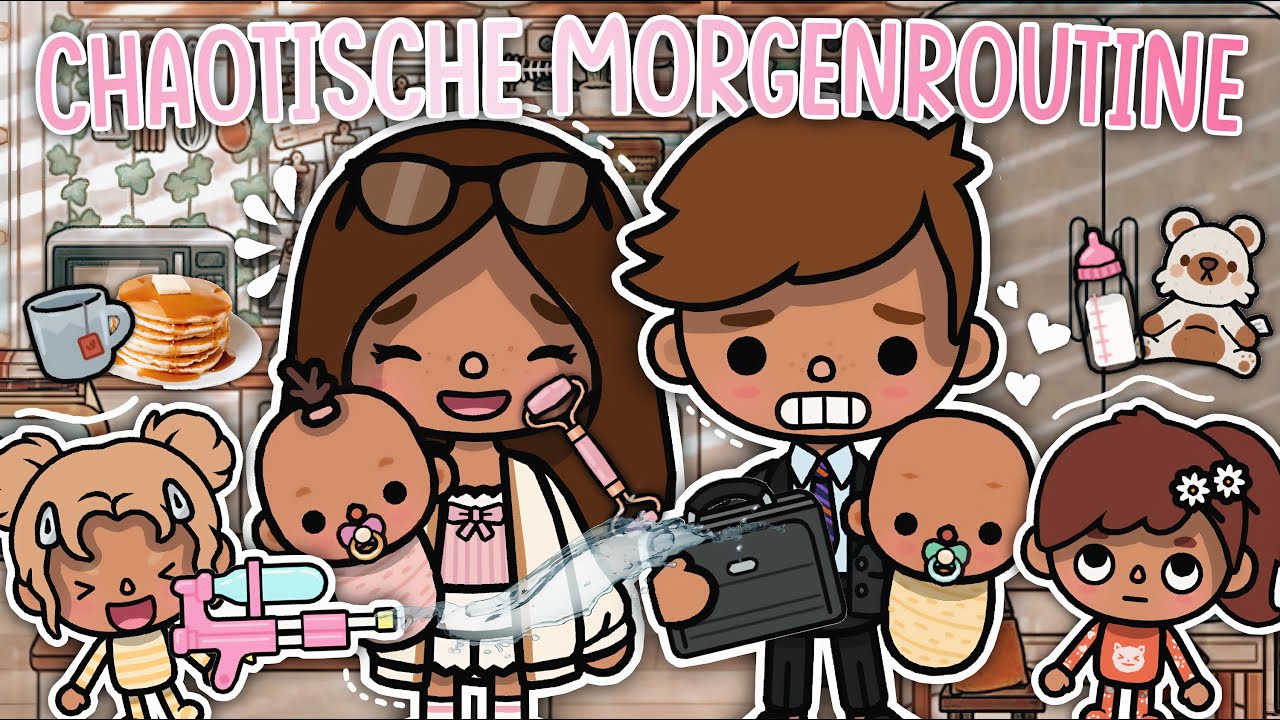 CHAOTISCHE FAMILIEN-MORGENROUTINE ☀️🍡🐇 | AESTHETIC GESCHICHTE | TOCA BOCA STORY DEUTSCH