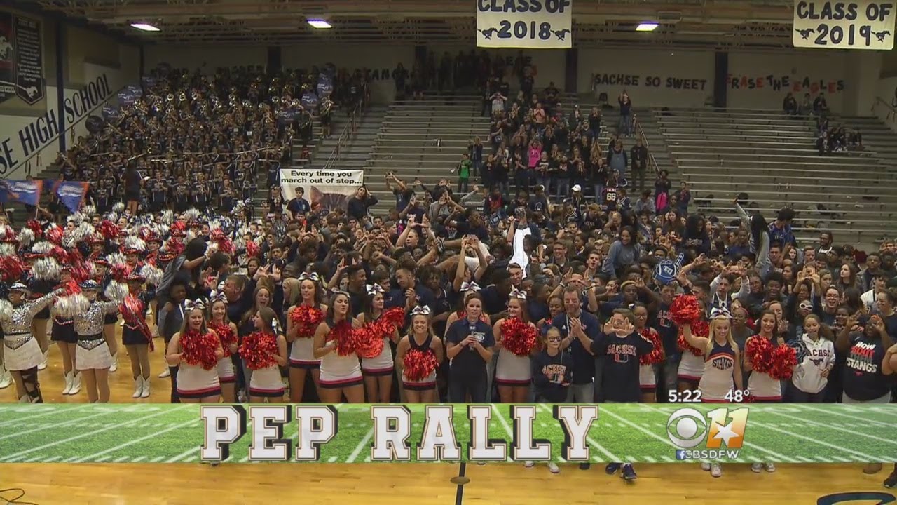 Sachse High School Brings The Heat For CBS 11 Pep Rally