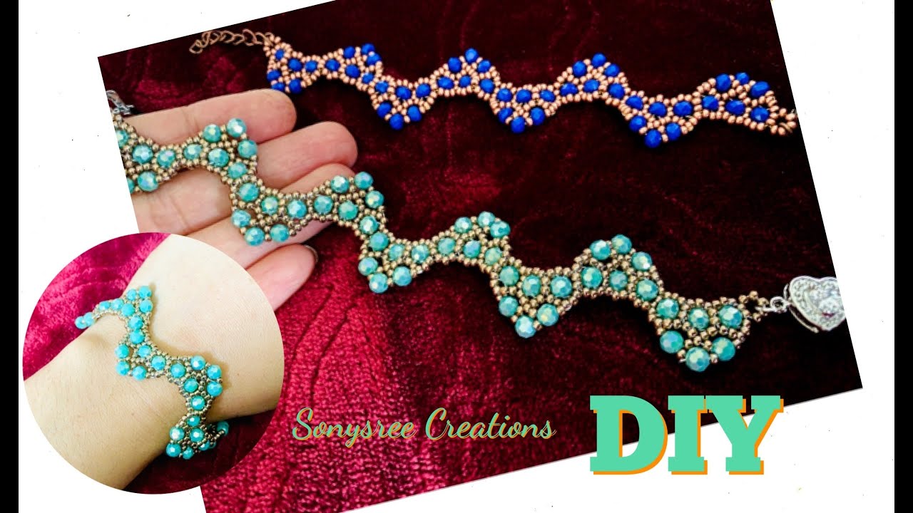 Zigzag Beaded Bracelet || 4mm Beads Bracelet || Pulsera || How to make Beaded Bracelet