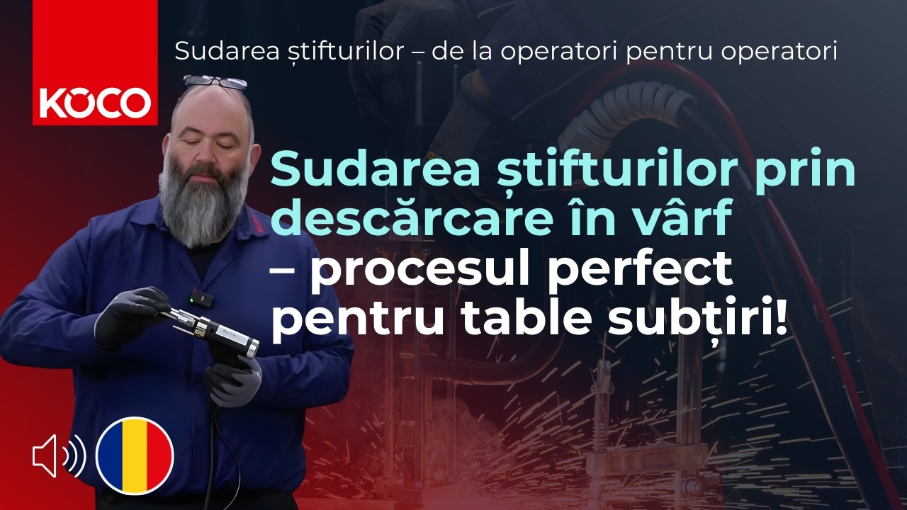 🇷🇴 KÖCO – Sudarea știfturilor prin descărcare în vârf – procesul perfect pentru table subțiri! ⚡🔩