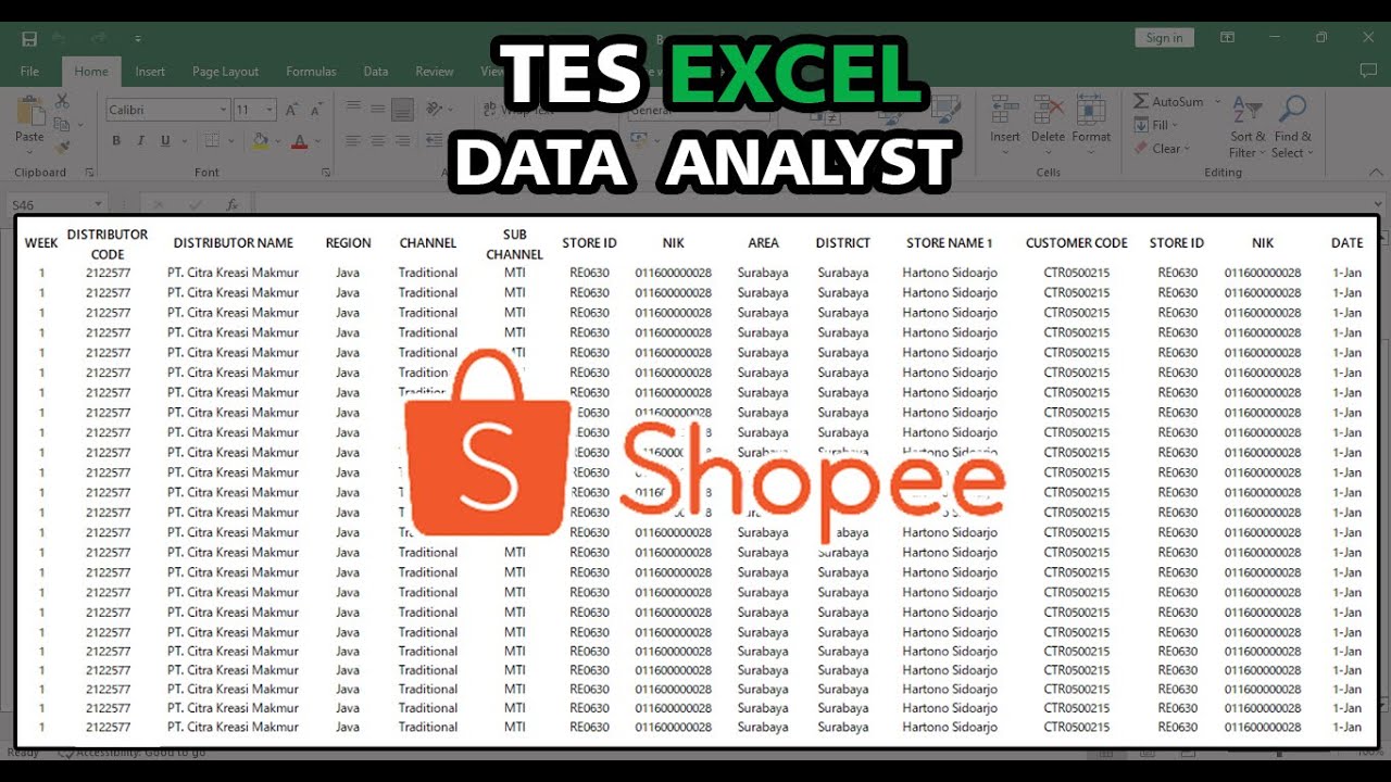 Contoh Tes Excel Shopee Data Analyst | Latihan Soal & Pembahasan Lengkap!