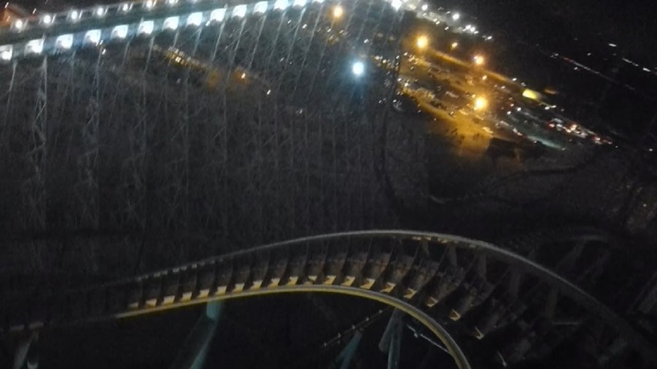 Goliath - Six Flags Magic Mountain - Front Row Night (4K HD POV) - October 2022
