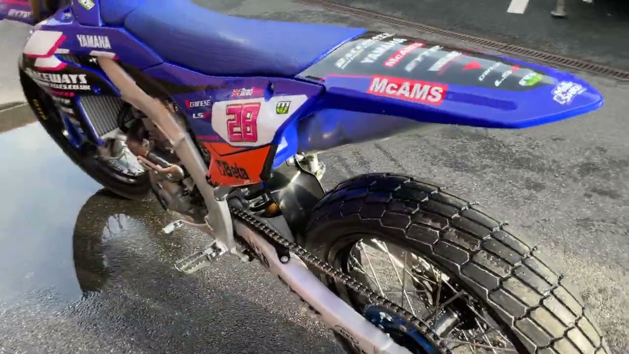 Brad Rays 2026 YAMAHA YZ 450F Blue, Built for and used at Rossi's VR46 Ranch # BRAD