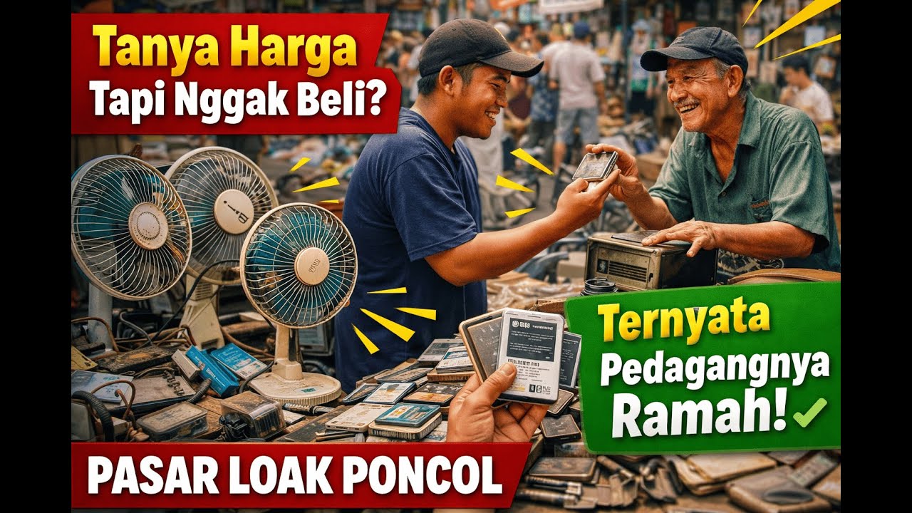 PASAR LOAK PONCOL : NANYA HARGA TANPA BELI, INI FAKTANYA || PONCOL SENEN FLEA MARKET