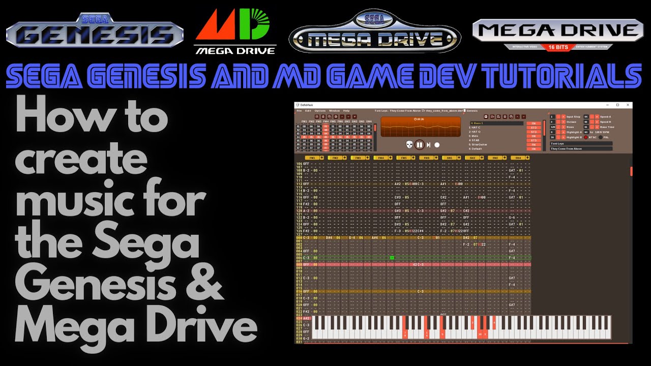 How to Create Music for the Sega Genesis & Mega Drive - Beginner Game Dev Tutorials