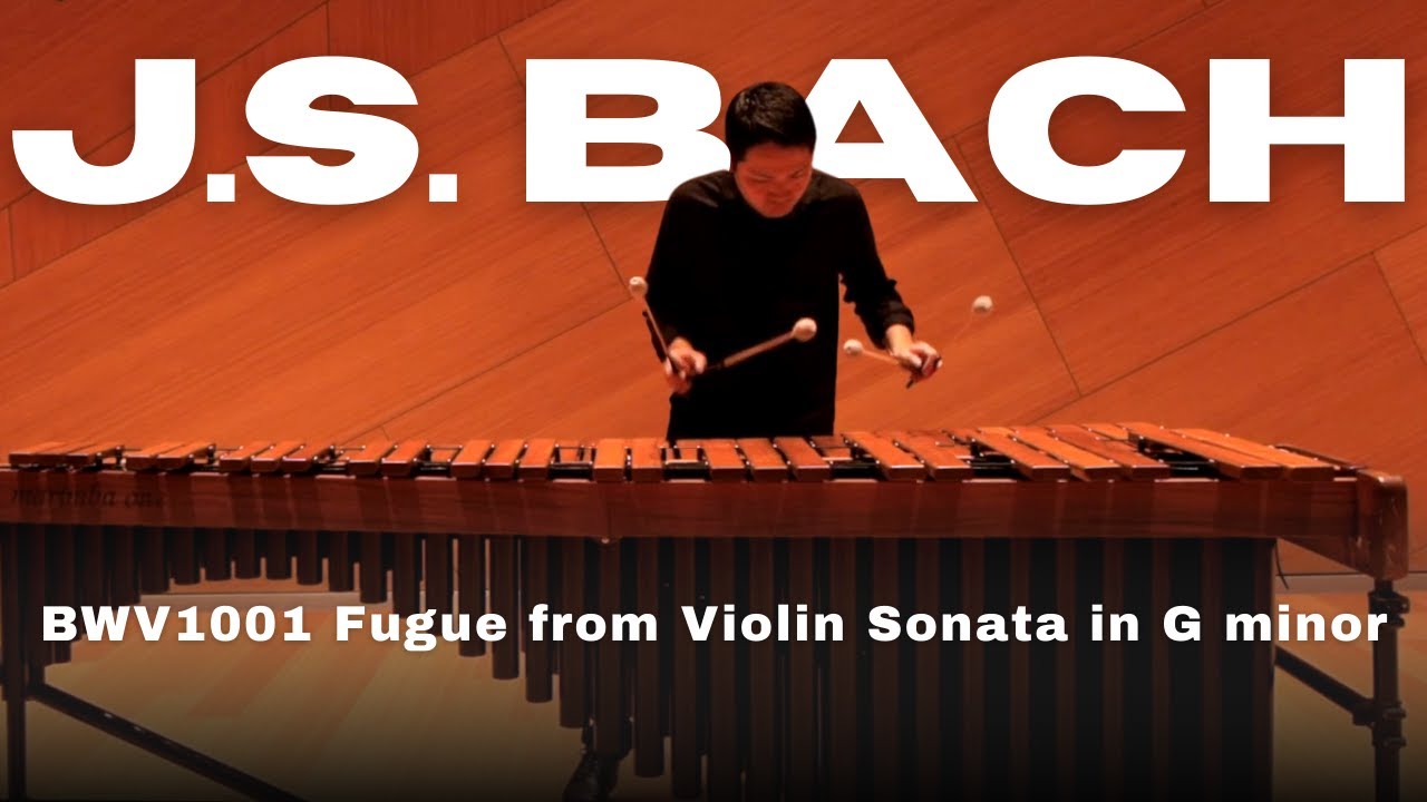 J.S. Bach - Fugue from Violin Sonata in G minor BWV 1001 on Marimba