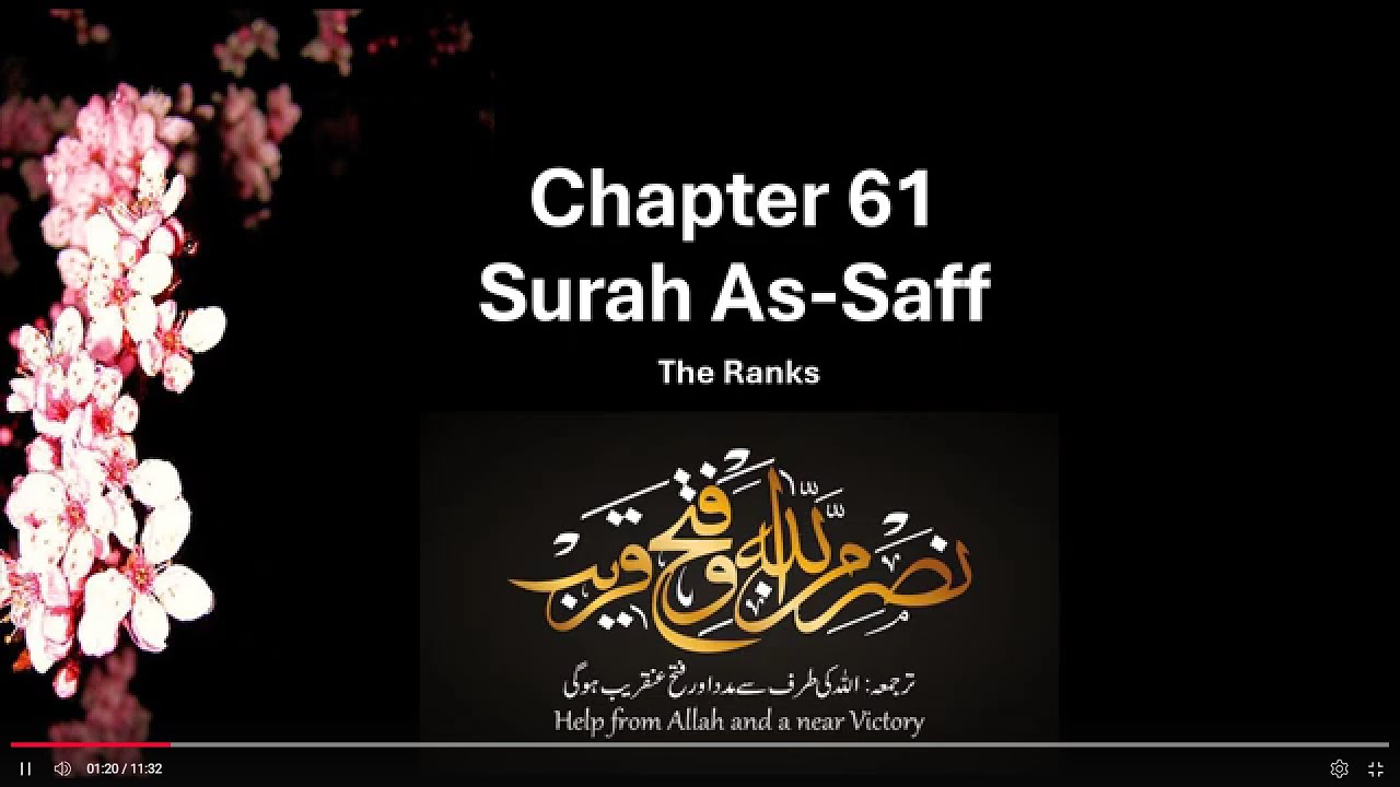 Summary of Surah As-Saff Chapter 61