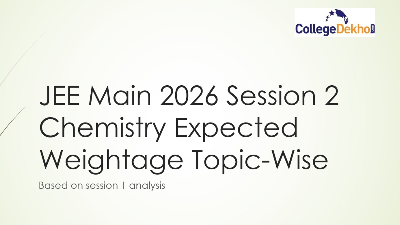 JEE Main 2026 Session 2 Chemistry Expected Topic-wise Weightage