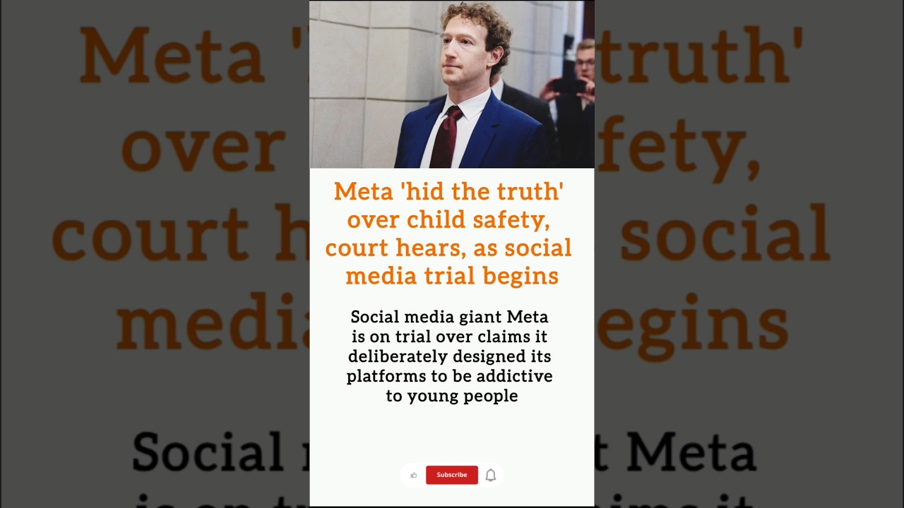 Meta 'hid the truth' over child safety, court hears, as social media trial begins #meta #fortnite