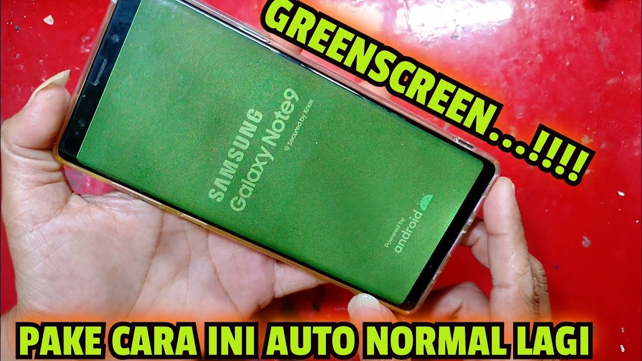 SERVIS HP SAMSUNG NOTE 9 LAYAR HIJAU (GREENSCREEN) TANPA GANTI LCD