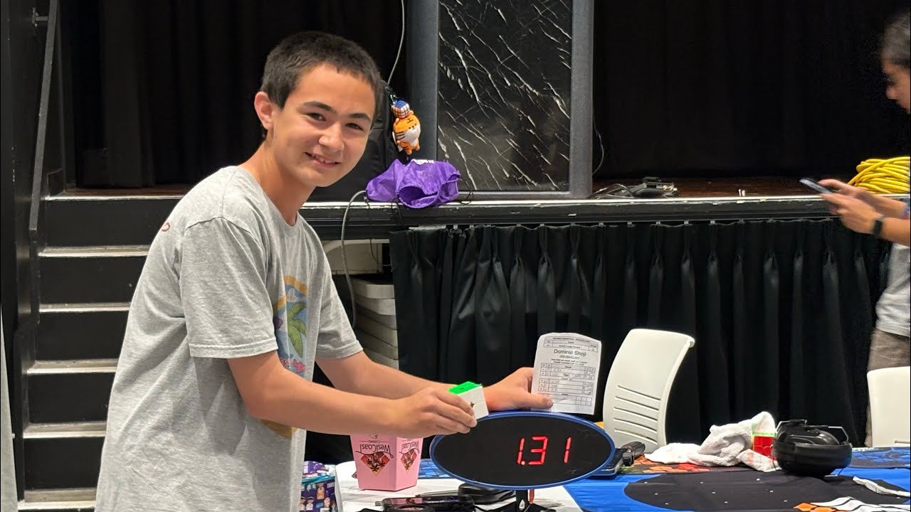 1.24 seconds (former) PR/california state record 2x2 average (39th in the world)