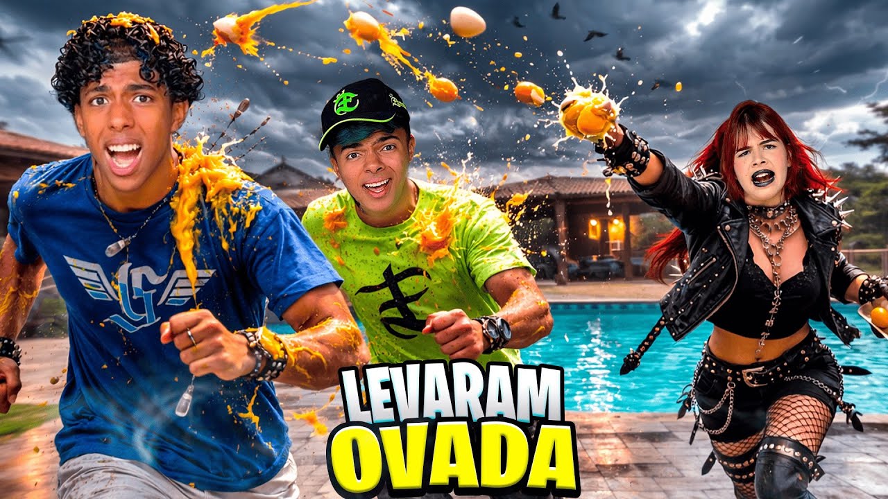 A FÃ MALUCA NÓS PERSEGUIU E JOGOU UMA BANDEJA DE OVOS PODRES EM NÓS! *ficamos todo sujos*￼￼