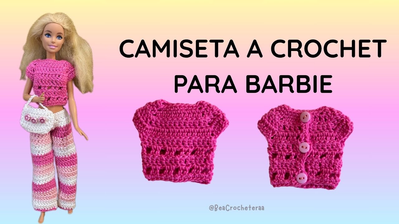 CAMISETA A CROCHET PARA MUÑEQUITA
