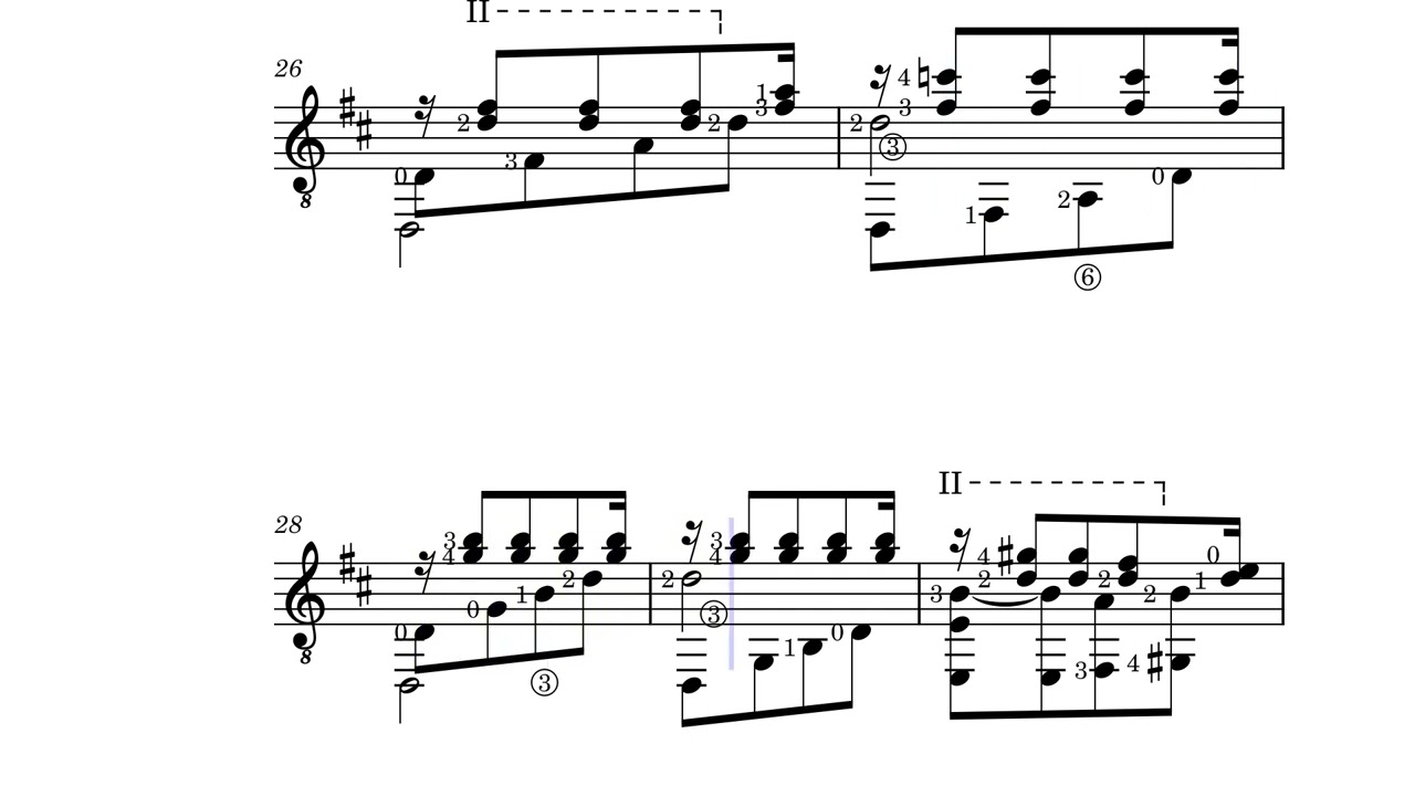 Romanza en Imitación al Violoncello – Agustín Barrios Mangoré for classical guitar