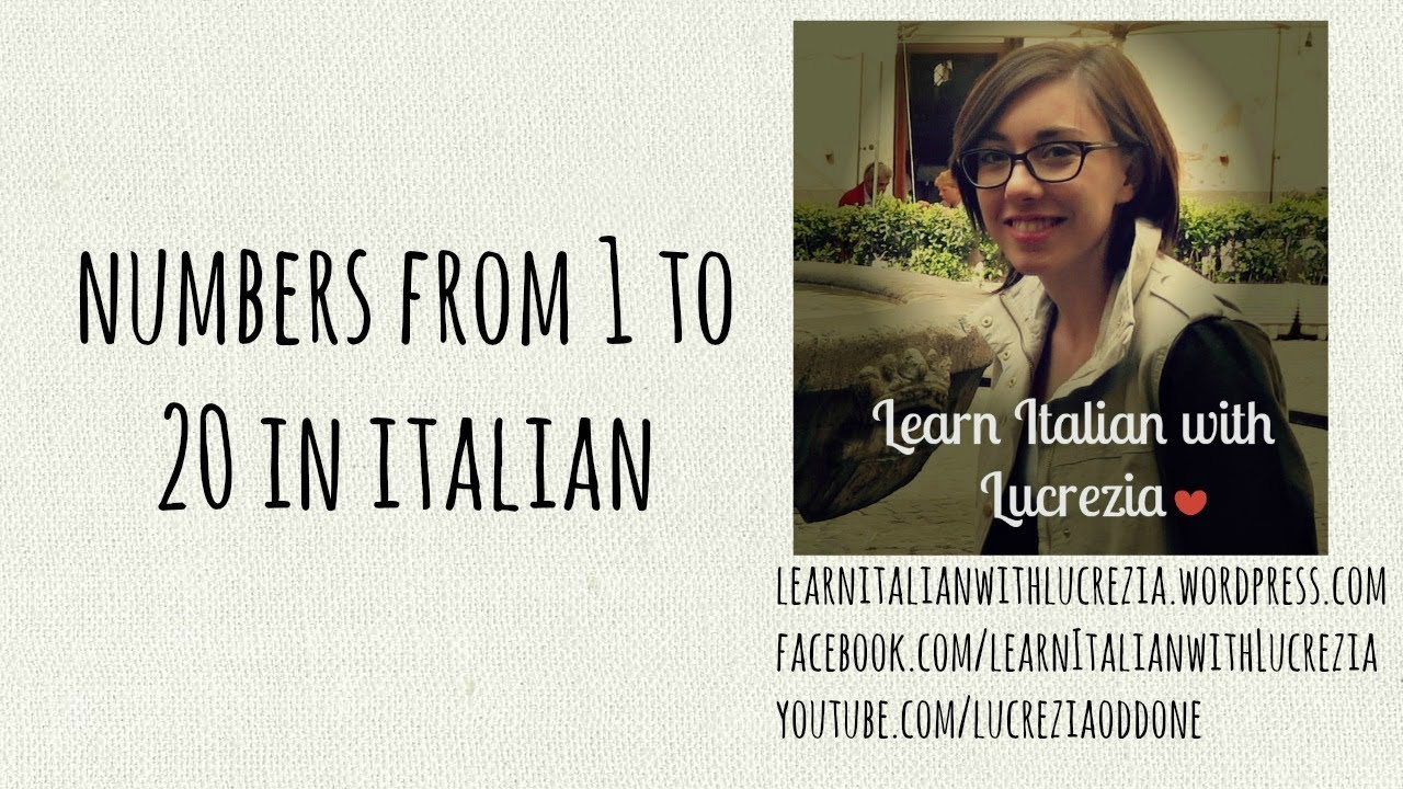 Italian for absolute beginners: numbers from 1 to 20