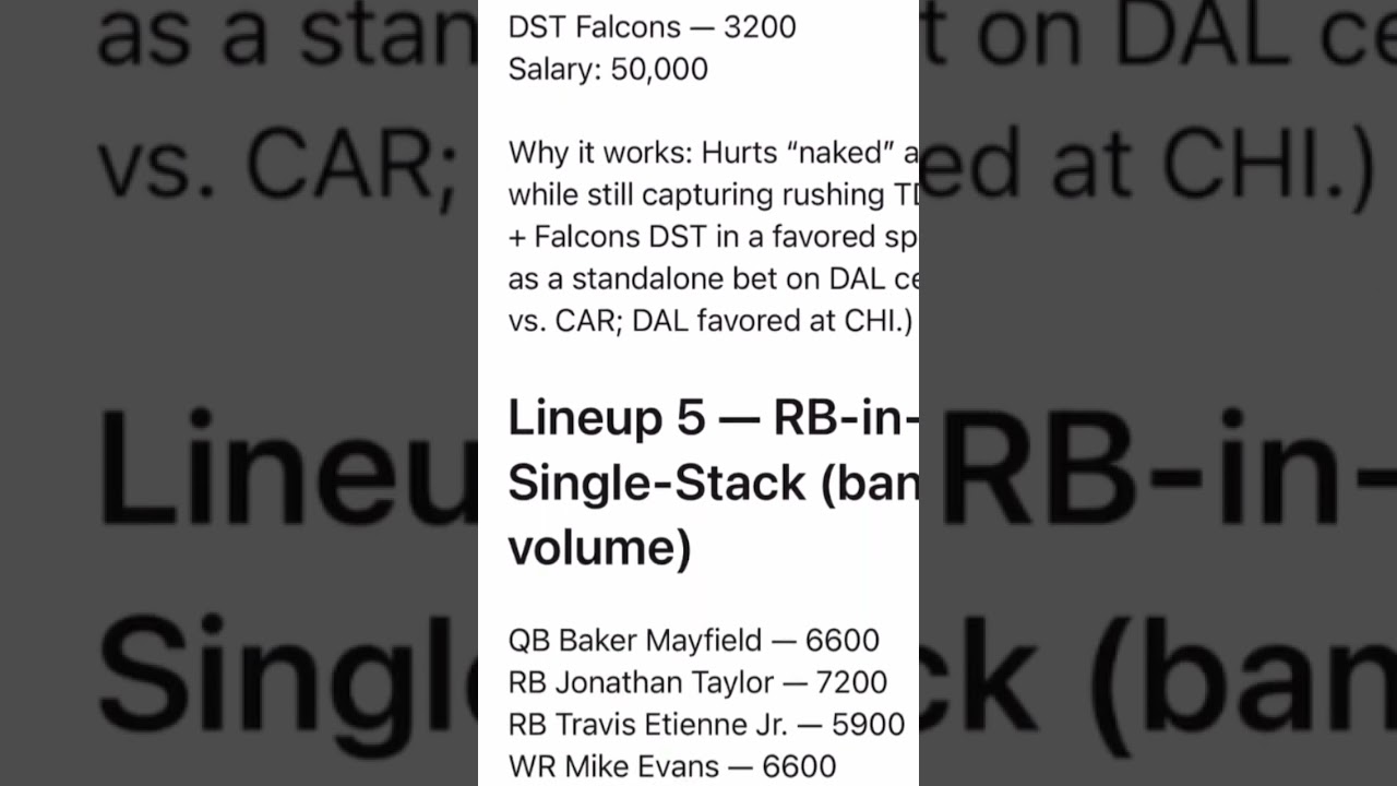 Week 3: Ai v Draft Kings Millie maker #dfs #draftkings #millionaire