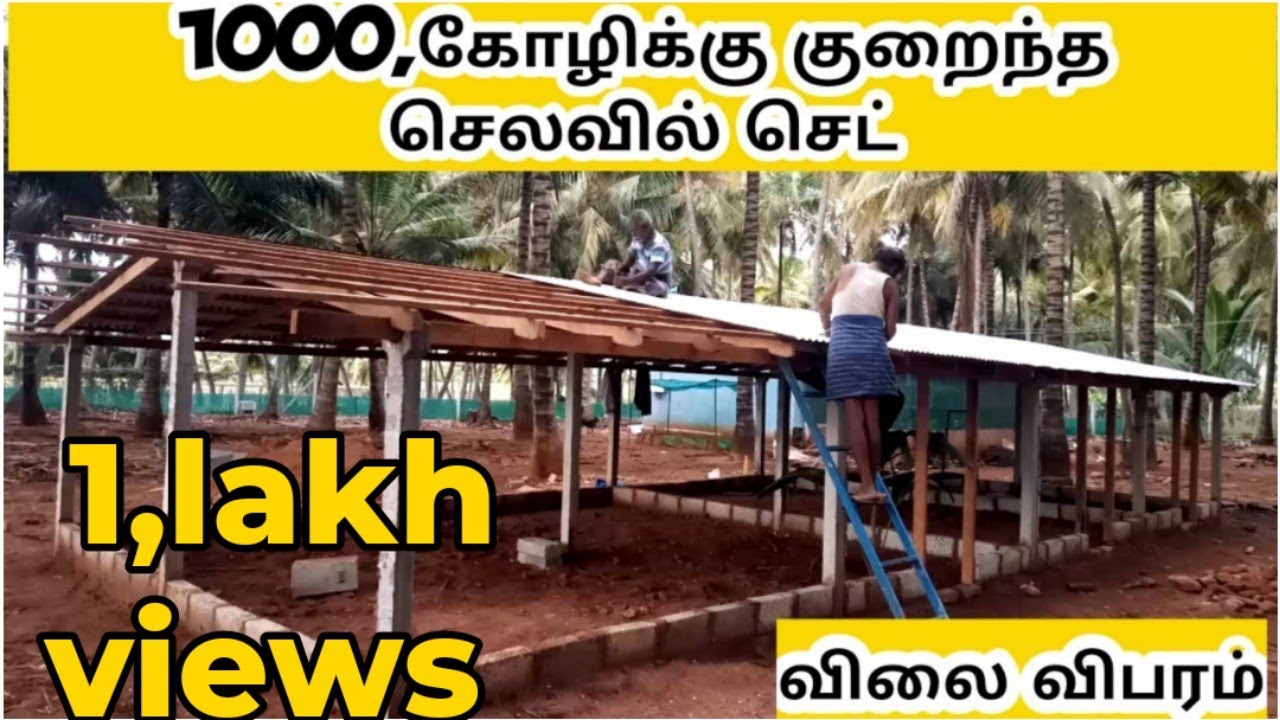நாட்டு கோழி பண்ணை அமைப்பு முறை| Low cost poultry shed| Poultry shed