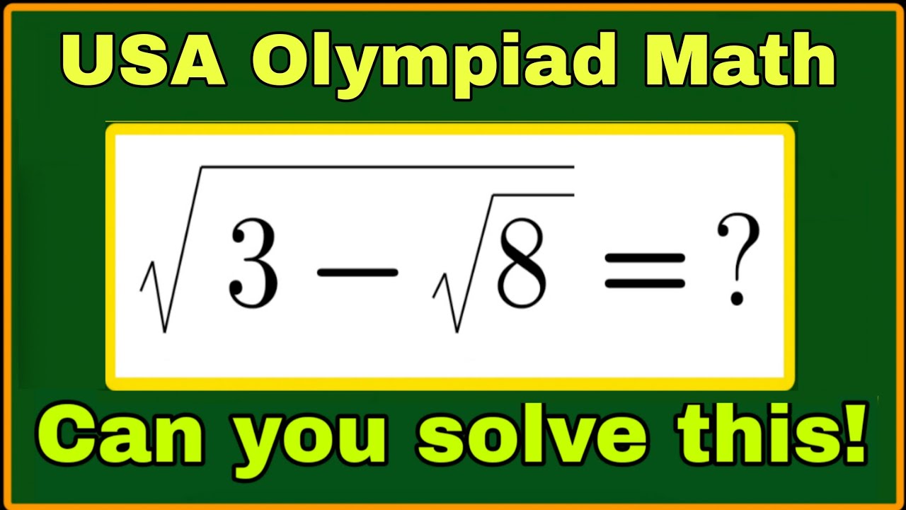 USA| A Nice Nested Square Root Algebra Olympiad Maths Problem| How to solve this? #olympiadmath #usa