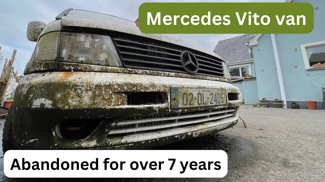 Crusty and rusty abandoned Mercedes Vito