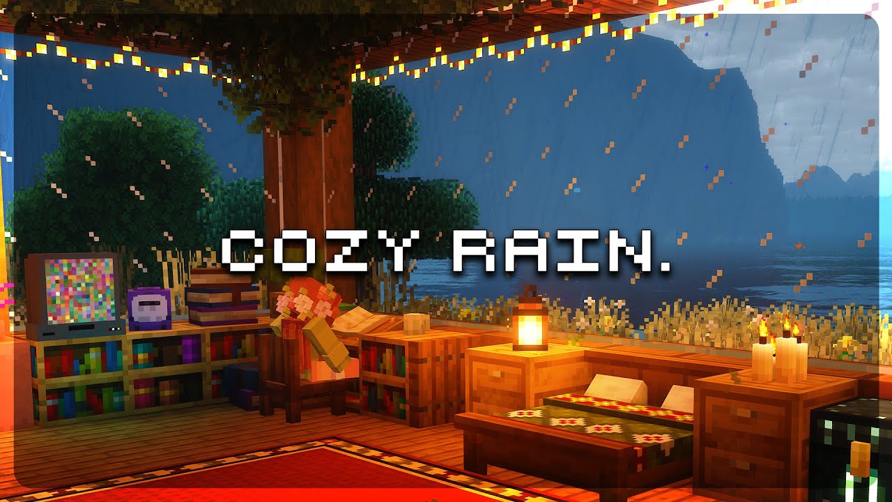 you're sheltered from the storm... (minecraft music & rain ambience)