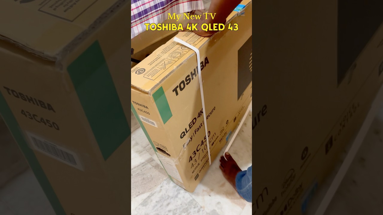 Toshiba 4K 43 Inch QLED #tvunboxing #toshiba #besttv2025