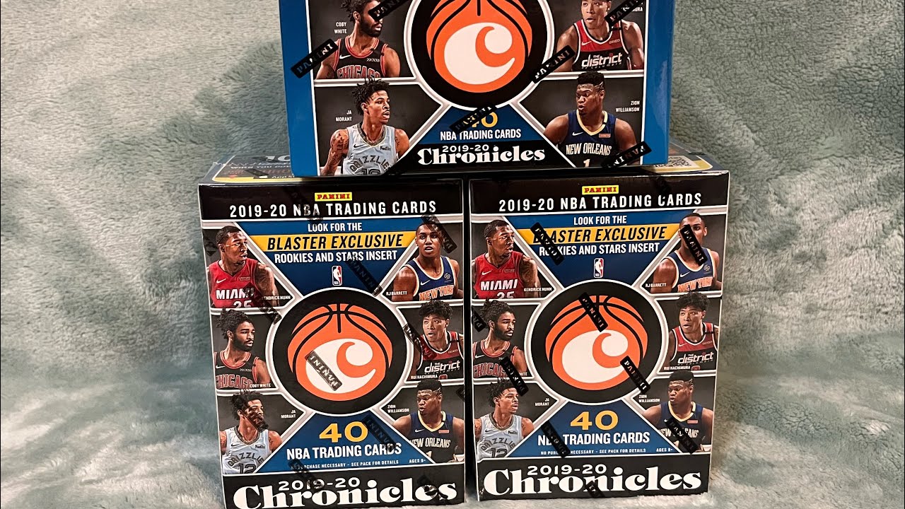 3 2019-20 Panini Chronicles blaster box breaks, chasing Ja and Young Dolph card