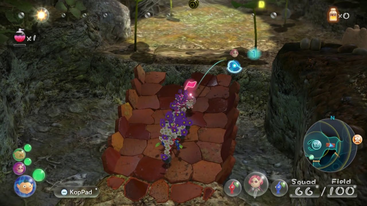 Pikmin 3 Deluxe - Formidable Oak Bomb Rock Route