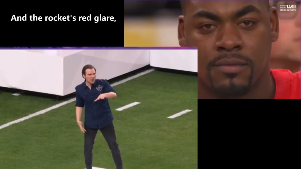 2024 Super bowl  - National Anthem ASL  - Daniel Durant