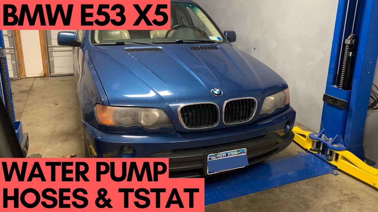 Замена термостата водяного насоса BMW E53 X5 M54
