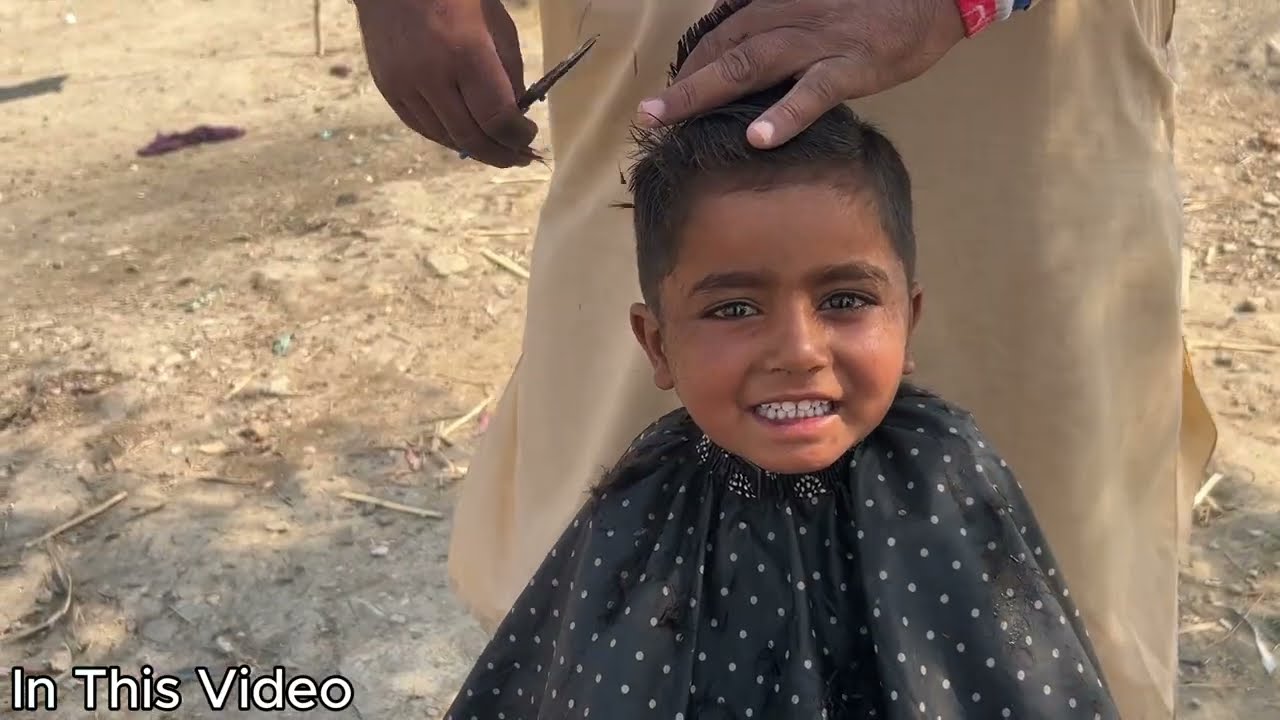 ASMR Haircut Little Boy's Amazing Hair Transformation ✨  Roadside Barber