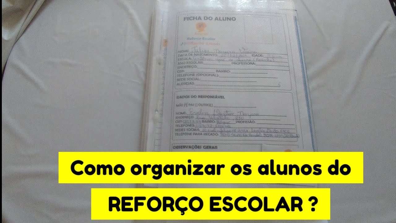 Como organizar os alunos do REFORÇO ESCOLAR ?
