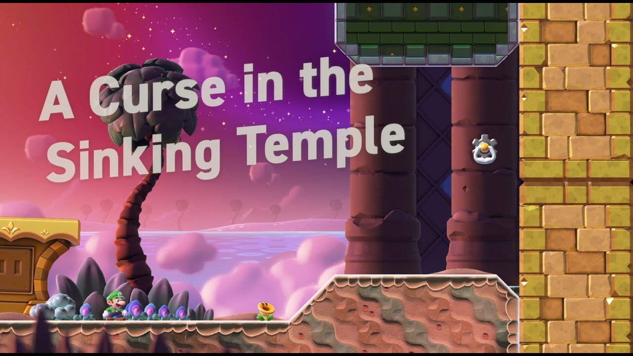 A Curse in the Sinking Temple ? - Mario Wonder custom level