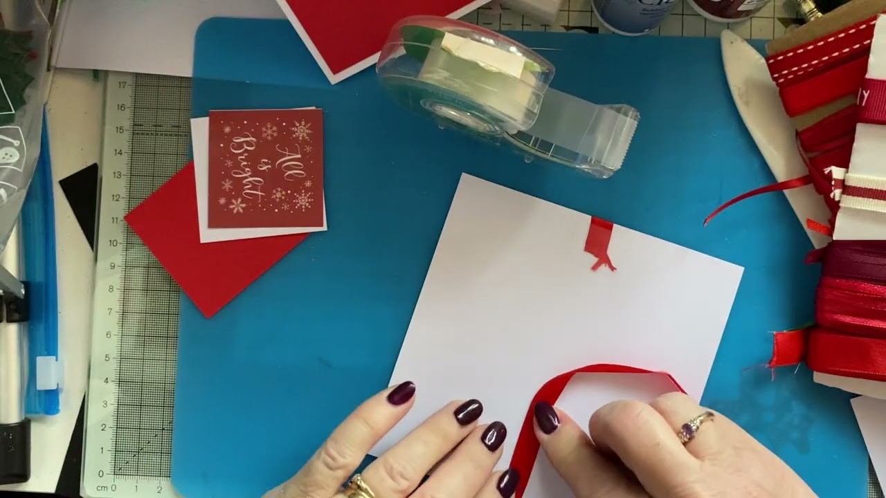 4 squares Christmas card