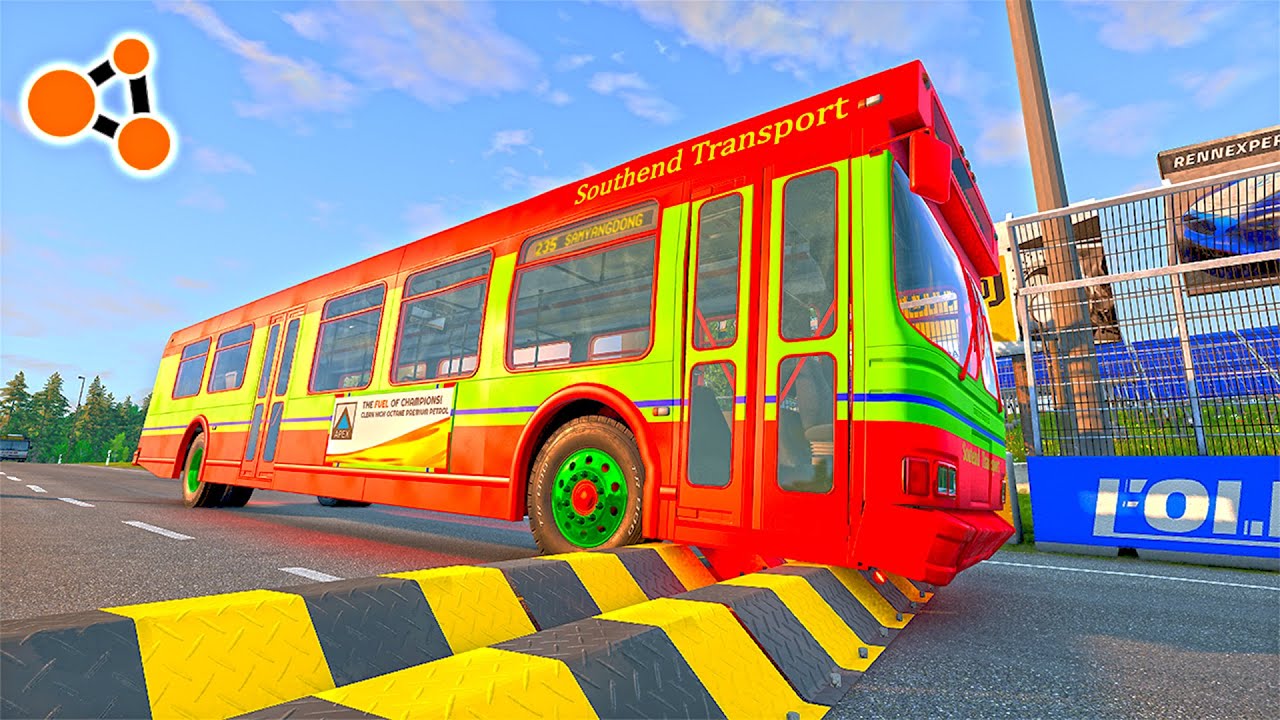 Bus vs Double Speedbumps BeamNG.drive | Beamng Crashes TV