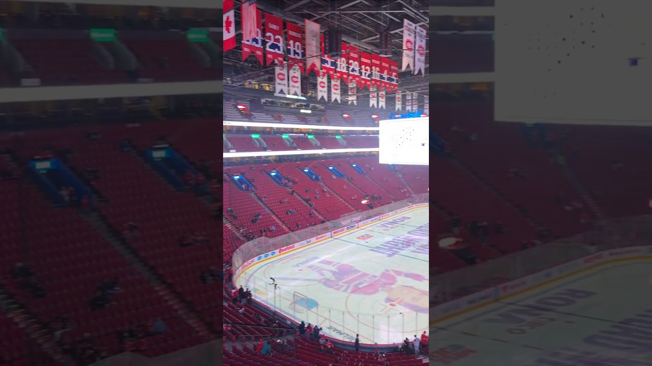 Belle vue du Centre Bell avant la p&eacute;riode d'&eacute;chauffement!❤️